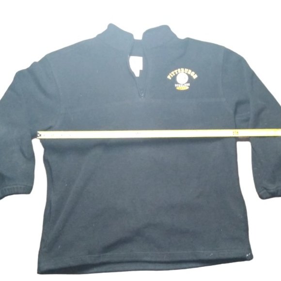 NFL men black Pittsburgh Steelers football 1/4 zip fleece Size XL - Picture 1 of 4